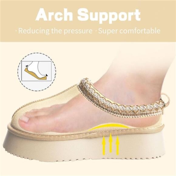 Platform Mini Boots Slippers for Women Indoor Slippers Slip on Fur - Picture 2 of 7